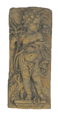 Thumbnail for Summer Angel Relief Cast Stone Outdoor Asian Collection Wall Ornament Tuscan 