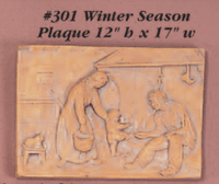 Thumbnail for Season Plaque Cast Stone Outdoor Asian Collection Wall Ornament Tuscan 