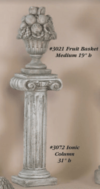 Thumbnail for Fruit Basket Medium Cast Stone Outdoor Asian Collection Statues Collection Tuscan 