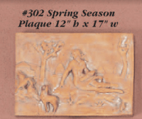 Thumbnail for Season Plaque Cast Stone Outdoor Asian Collection Wall Ornament Tuscan 