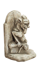 Gargoyle Bookend Cast Stone Outdoor Asian Collection Statues Tuscan 