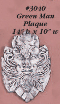 Thumbnail for Green Man Plaque Cast Stone Outdoor Asian Collection Wall Ornament Tuscan 