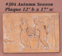 Thumbnail for Season Plaque Cast Stone Outdoor Asian Collection Wall Ornament Tuscan 