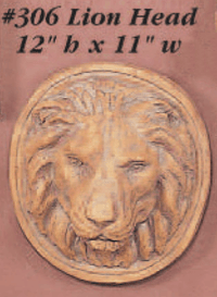 Thumbnail for Lion Head Cast Stone Outdoor Asian Collection Wall Ornament Tuscan 