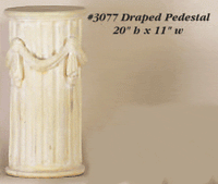Thumbnail for Draped Pedestal Cast Stone Outdoor Asian Collection Columns Tuscan 