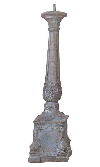Lamp Cast Stone Outdoor Asian Collection Columns Tuscan Medium Natural (N) 