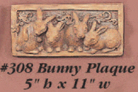 Thumbnail for Bunny Plaque Cast Stone Outdoor Asian Collection Wall Ornament Tuscan 
