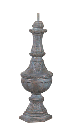 Lamp Cast Stone Outdoor Asian Collection Columns Tuscan Small Natural (N) 