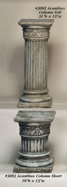 Acanthus Column Cast Stone Outdoor Columns Tuscan 