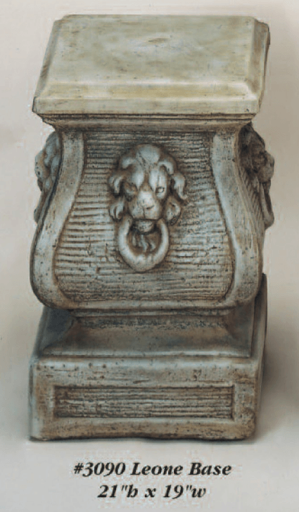 Leone Base Cast Stone Outdoor Asian Collection Columns Tuscan 