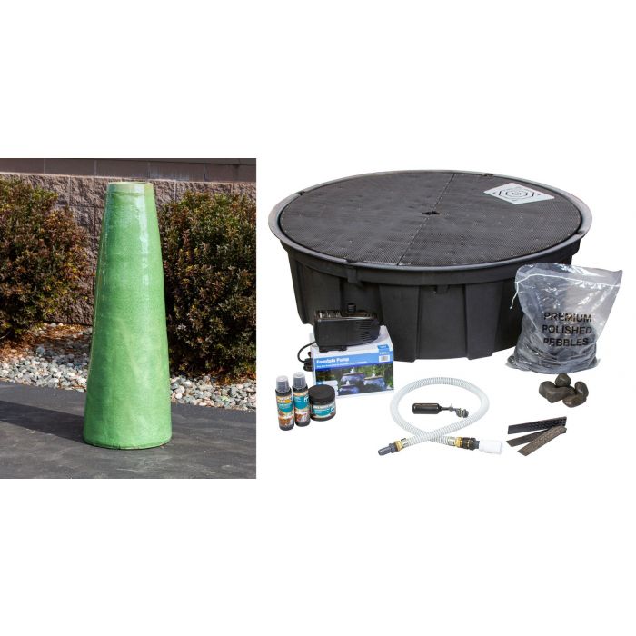 Closed Top FNT3095 Ceramic Vase Complete Fountain Kit Vase Fountain Blue Thumb 
