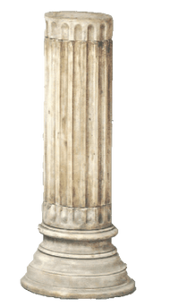 Thumbnail for Fluted Cap with Fluted Section Cast Stone Outdoor Asian Collections Wall Ornament Tuscan 