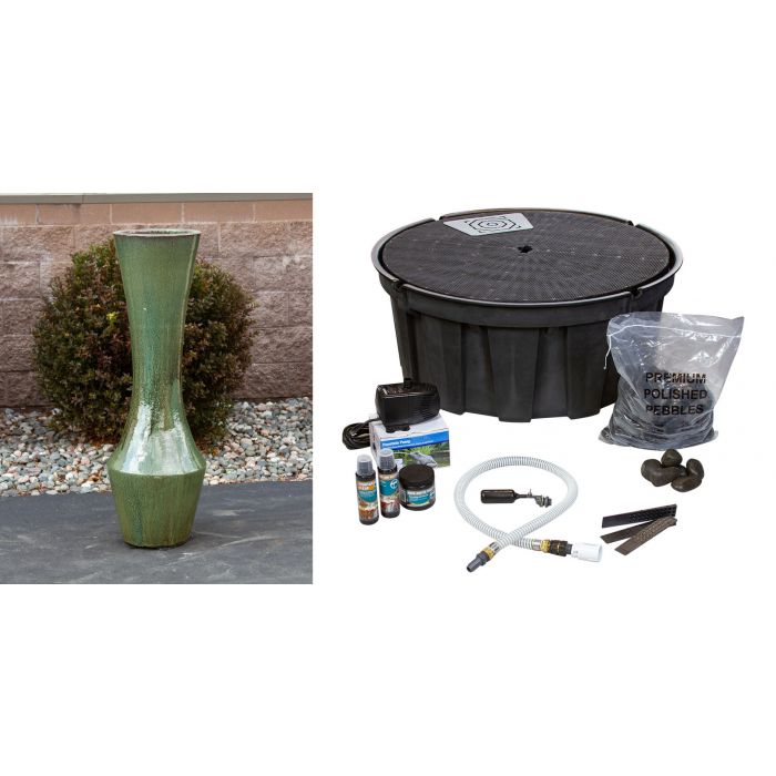 Chianti FNT3107 Ceramic Vase Complete Fountain Kit Vase Fountain Blue Thumb 