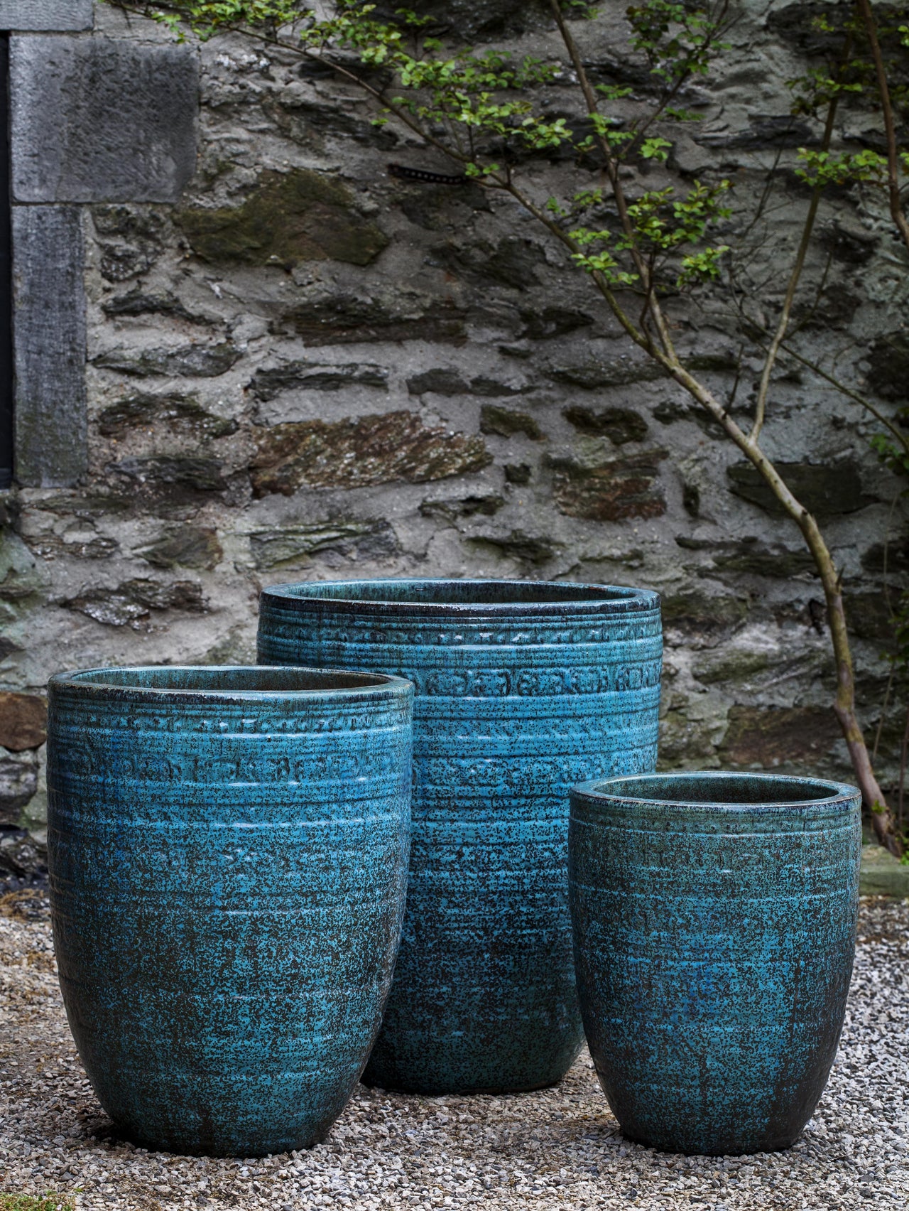 Campania International Glazed Terra Cotta Sari Planter Urn/Planter Campania International 