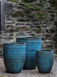 Thumbnail for Campania International Glazed Terra Cotta Sari Planter Urn/Planter Campania International 