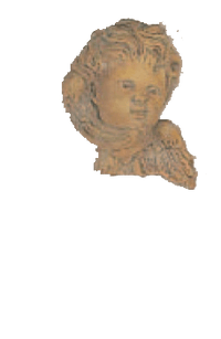 Thumbnail for Angel Head Cast Stone Outdoor Asian Collection Wall Ornament Tuscan Natural (N) Left 