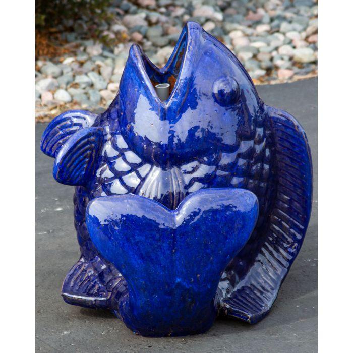 One of a Kind FNT3166 Ceramic Vase Complete Fountain Kit Vase Fountain Blue Thumb 