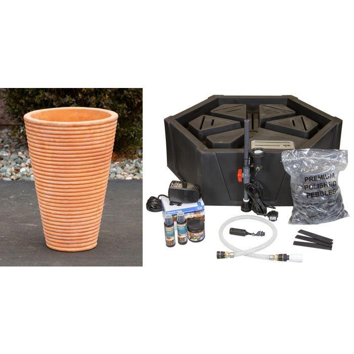 Genova FNT3185 Ceramic Vase Complete Fountain Kit Vase Fountain Blue Thumb 