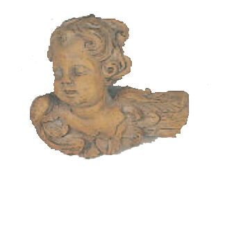 Angel Head With Wings Cast Stone Outdoor Asian Collection Wall Ornament Tuscan Natural (N) Left 
