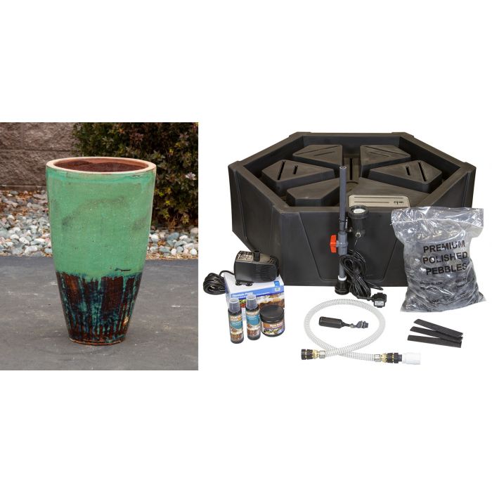 Tivoli FNT3190 Ceramic Vase Complete Fountain Kit Vase Fountain Blue Thumb 