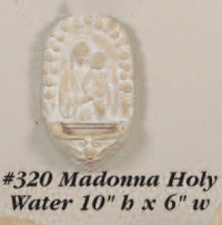 Thumbnail for Madonna Holy Water Cast Stone Outdoor Asian Collection Wall Ornament Tuscan 