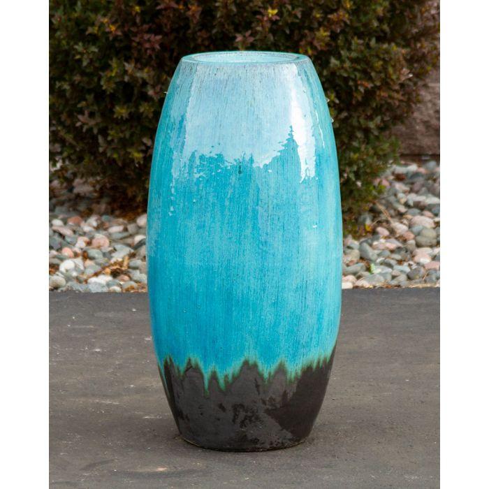 Closed Top FNT3206 Ceramic Vase Complete Fountain Kit Vase Fountain Blue Thumb 
