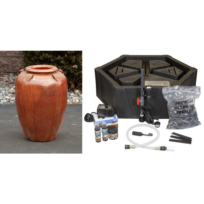 Amphora FNT3218 Ceramic Vase Complete Fountain Kit Vase Fountain Blue Thumb 