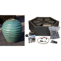 Thumbnail for Closed Top FNT3232 Ceramic Vase Complete Fountain Kit Vase Fountain Blue Thumb 