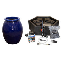 Thumbnail for One of a Kind FNT3244 Ceramic Vase Complete Fountain Kit Vase Fountain Blue Thumb 