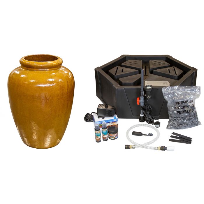 Oil Jar FNT3264 Ceramic Vase Complete Fountain Kit Vase Fountain Blue Thumb 