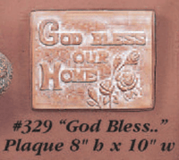 Thumbnail for God Bless Plaque Cast Stone Outdoor Asian Collection Wall Ornament Tuscan 