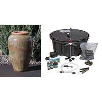 Thumbnail for Tuscany FNT3291 Ceramic Triple Vase Complete Fountain Kit Vase Fountain Blue Thumb 