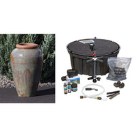 Thumbnail for Tuscany FNT3292 Ceramic Triple Vase Complete Fountain Kit Vase Fountain Blue Thumb 