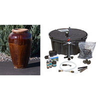 Thumbnail for Tuscany FNT3298 Ceramic Triple Vase Complete Fountain Kit Vase Fountain Blue Thumb 
