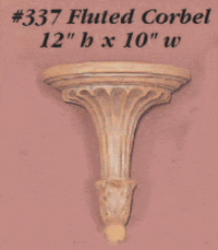Thumbnail for Fluted Corbel Cast Stone Outdoor Asian Collection Wall Ornament Tuscan 