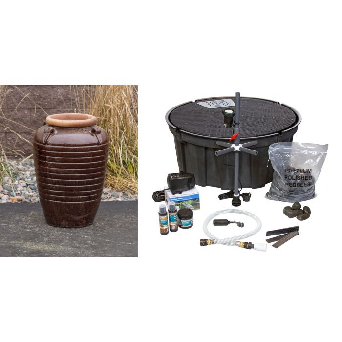 Amphora FNT3374 Ceramic Vase Complete Fountain Kit Vase Fountain Blue Thumb 