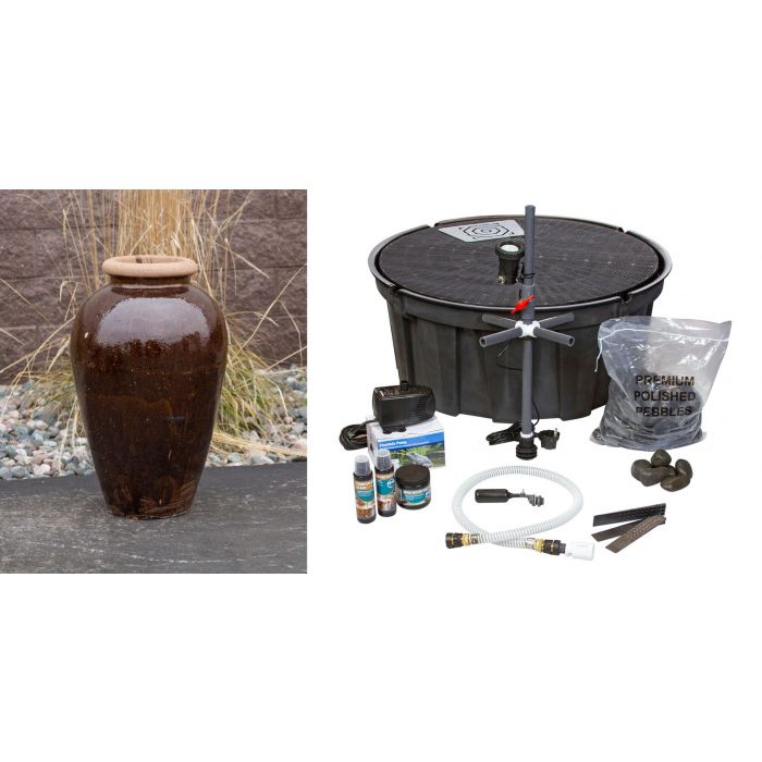 Oil Jar FNT3378 Ceramic Vase Complete Fountain Kit Vase Fountain Blue Thumb 