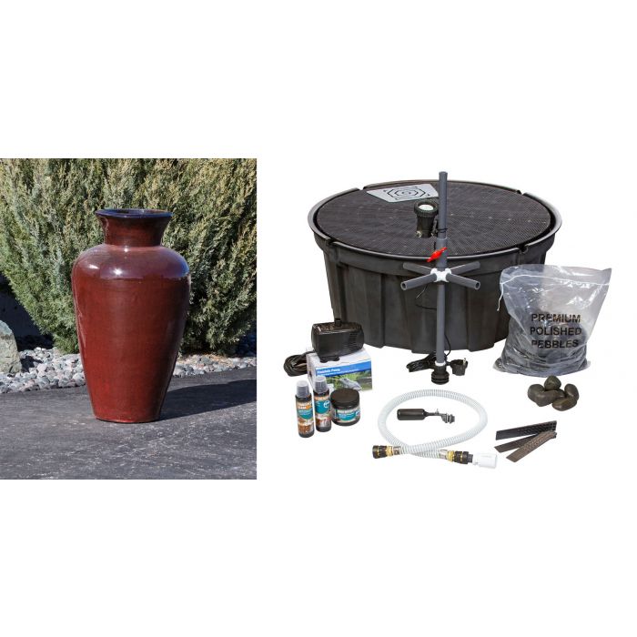 Oil Jar FNT3386 Ceramic Vase Complete Fountain Kit Vase Fountain Blue Thumb 