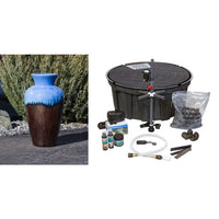 Thumbnail for Milano FNT3390 Ceramic Vase Complete Fountain Kit Vase Fountain Blue Thumb 