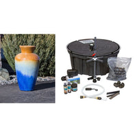 Thumbnail for Oil Jar FNT3391 Ceramic Vase Complete Fountain Kit Vase Fountain Blue Thumb 
