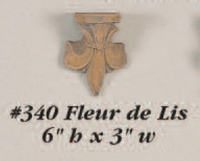 Thumbnail for Fleur De Lis Mini Shelf Cast Stone Outdoor Asian Collection Wall Ornament Tuscan 