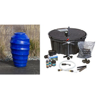Thumbnail for Closed Top FNT3416 Ceramic Vase Complete Fountain Kit Vase Fountain Blue Thumb 