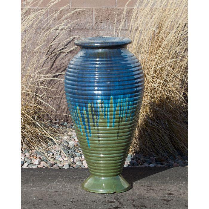 Closed Top FNT3441 Ceramic Vase Complete Fountain Kit Vase Fountain Blue Thumb 
