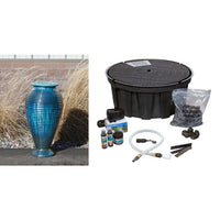 Thumbnail for Closed Top FNT3442 Ceramic Vase Complete Fountain Kit Vase Fountain Blue Thumb 