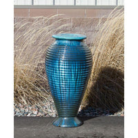 Thumbnail for Closed Top FNT3442 Ceramic Vase Complete Fountain Kit Vase Fountain Blue Thumb 