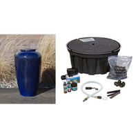 Thumbnail for Closed Top FNT3446 Ceramic Vase Complete Fountain Kit Vase Fountain Blue Thumb 