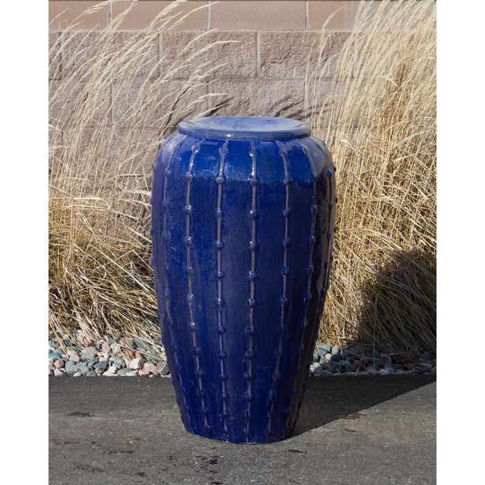 Closed Top FNT3450 Ceramic Vase Complete Fountain Kit Vase Fountain Blue Thumb 