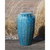 Thumbnail for Closed Top FNT3454 Ceramic Vase Complete Fountain Kit Vase Fountain Blue Thumb 