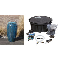 Thumbnail for Closed Top FNT3457 Ceramic Vase Complete Fountain Kit Vase Fountain Blue Thumb 