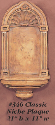 Classic Niche Plaque Cast Stone Outdoor Asian Collection Wall Ornament Tuscan 